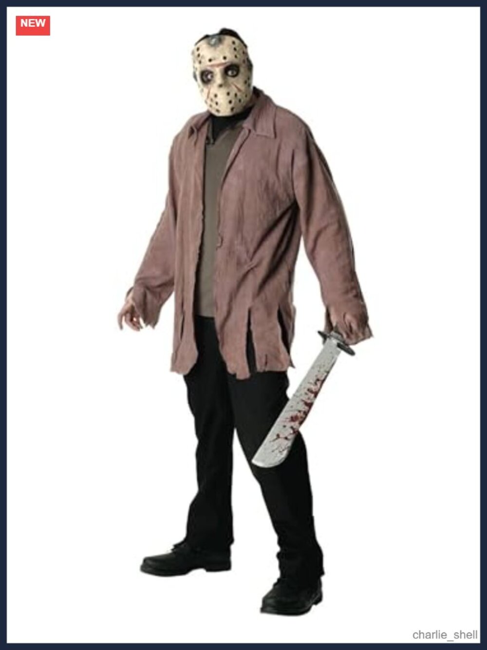 Jason Voorhees Friday the 13th Adult Men's Halloween Costume XL Mask & Jacket